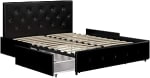 DHP Dakota King Bed with Storage - Black PU for £81.32