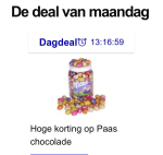 hoge korting op paaschocolade