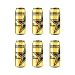 Pack 6 latas Rockstar Energy Drink sin azúcar + Siken snack galleta chocolate con leche 22g por 0.69€