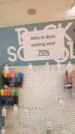 70% korting op schoolartikelen bij de Albert Heijn