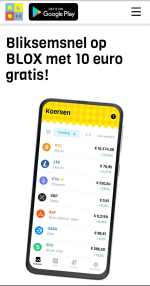 Bliksemsnel op BLOX met 10 euro gratis!