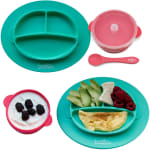 Set vajilla de Silicona bebés con ventosa de succión por 13,53€