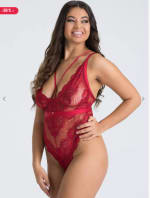 Body en dentelle florale - Rouge pour 19,97 € chez Lovehoney