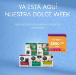 5 Cajas de Cápsulas por $550 en Dolce Gusto