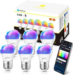 Pack 6 bombillas inteligentes G45 E27 6.5W por 25,29€