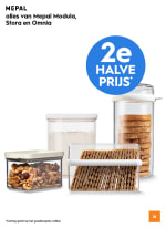 2e halve prijs op alles bij Blokker van Mepal Modula, Stora en Omnia