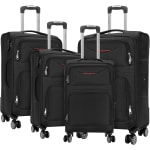 Juego Maletas de Tela 4 Piezas. con 4 Ruedas Dobles Giratorias y Cerradura 18" 20" 24" 28" Por 89,70€