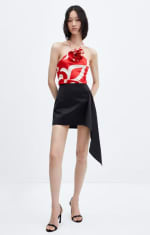 Top satinado estampado flor decorativa para Mujer por 5.99€