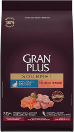 Ração Para Gatos da Gran Plus Gourmet, sabor Salmão E Frango de 10,1Kg - R$ 137,61