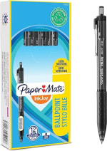 12 bolígrafos Paper Mate InkJoy 300RT retráctil punta mediana negro por 7,59€