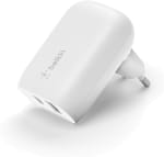 Belkin Boost↑Charge™ Dual USB -C (25W) en USB-A (12W) Wall Charger - 37W voor €15,99 bij Amazon