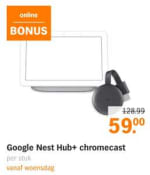 Google Nest Hub + Google Chromecast voor slechts €59 bij Albert Heijn!