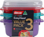 Paquete de 3 Fiambreras Décor Microsafe Jewel de 375 ml por 7,83€