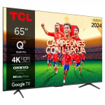 TV QLED 65" TCL 65C61B, 4K UHD, Dolby Vision, Smart TV, HDR10+ por 449€