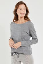 T-shirt manches longues - laine et soie