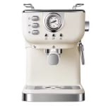 Cafetera Espresso de acero inoxidable, vaporizador de leche, Varita 1050W, semiautomática por 48,90€