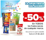 50% descuento en todos los frutos secos en Carrefour solo Hoy
