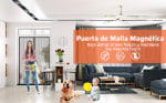 Mosquitera para puerta, diferentes tamaños. Cortina de malla magnética por 7,99€