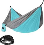 SONGMICS GDC14UG Hamaca de Camping con correas Multi-Lazos y Mosquetones 13,45€ en Amazon