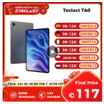 Tablette 12" Teclast T60 - 2000x1200 T620 8 cœurs CPU Max 20 go RAM 256 go à 146,87€
