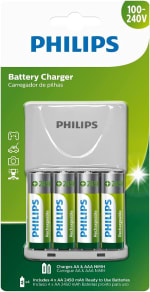 Carregador da Philips com 4 pilhas AA de 2.450mAh - R$ 149,85