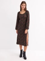 Vestido Maxi Escote Corazon de Flores por 11.99€