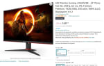 Monitor gaming AOC 24G2ZE/BK de 24 pulgadas 240Hz, 0,5 ms por 169,99€