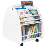 Bibliothèque à roulettes blanche avec freins Oxybul à 32,49€