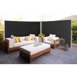 Kortingscode voor €20 extra korting op het oprolbaar windscherm dubbel van HomeHaves