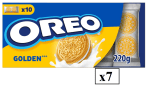 7 Paquetes de OREO Galletas Golden rellenas de crema de vainilla 220 g. por 10.24€