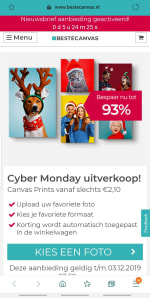 Tot 93 % korting op foto's op canvas bij bestecanvas.nl