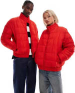 Chaqueta acolchada roja unisex con cremallera de Reclaimed Vintage por 13,50€