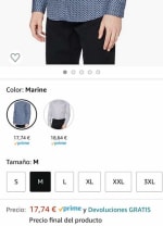 Camisa algodón Bugatti hombre talla M (L a 20,07) Camisa fondo blanco en descripción.