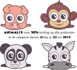 20% Extra kassakorting op alle producten in de categorie dieren