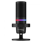 Microfone da HyperX, modelo DuoCast com RGB - R$ 349,90