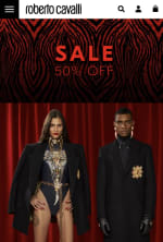 20% extra korting op de sale van Roberto Cavalli