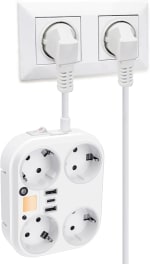 Elecoutek 8 en 1 Regletas Enchufes Multiple con USB por 15,49€