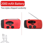 Radio de Emergencia Solar y Manual con Linterna LED Recargable, AM/FM/WB, Powerbank Integrado por 13,37€