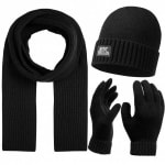 Ensemble hiver femme 3 pièces "Arcachon" noir à 5,99€