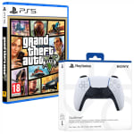 Pack Juego PS5 Grand Theft Auto V + Mando DualSense BLANCO por 69,99€