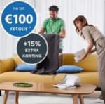 15% extra korting naast tot €100 casback op geselecteerde producten bij Rowenta