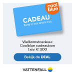 Coolblue €300,- cadeaubon bij overstap naar Vattenfall 1 jaar!