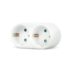 Adaptador Garza de enchufe doble frontal con toma tierra 2 tomas por solo 2,90€