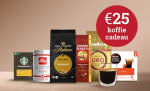 €25 in totaal aan koffie cadeau op 1e 3 bestellingen bij Koffievoordeelshop