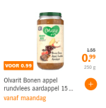 Olvarit potjes voor €0,99 bij AH
