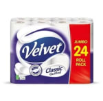 Velvet Classic Quilted Toilet Tissue 24 Rolls - £8.50