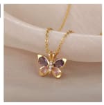 Collier pendentif papillon en Zircon pour femmes à 0,94€