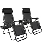 2 Tumbonas T-Lovendo Plegables Negras por solo 58,48€
