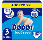 Dodot Bebé Seco Pack Ahorro, Tallas 3 a 6 por 32,99€