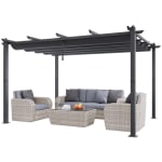 VEVOR Pérgola Retráctil para Exteriores 3x4m por 469,99€